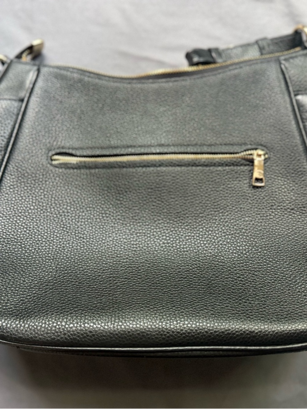 Coach Black Pebbled Leather Shoulder Bag with Gold Hardware - Picture 5 of 7